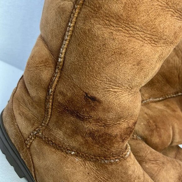 UGG Classic Tall Embroidered Chestnut Boots SZ 9(?)  Boho Festival Hippie Y2K - Picture 5 of 11